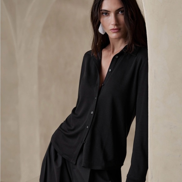 Banana Republic Essential Long-Sleeve Polo - Picture 3 of 5